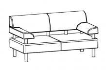 LS-827-2 Матисс Диван 2 Ш148 Г77 В78 Экокожа