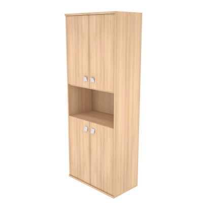 Л.СТ-1.5 Шкаф высокий широкий 4 низкие двери ЛДСП (778*410*1975)