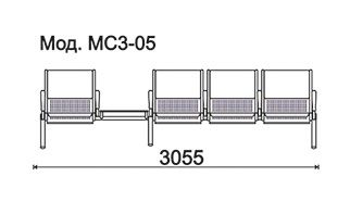 КФ Круиз  четырехместная секция 305.5х84х75 см