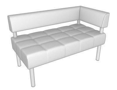 Бизнес Секция  2-местная с левым подлокотником (1220 х 620 х 770)