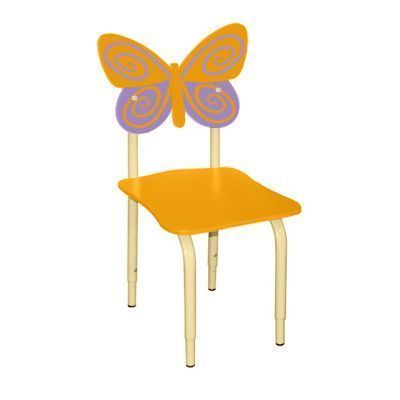РК119 Стул детский на м/к регулируемый Бабочка оранжевый