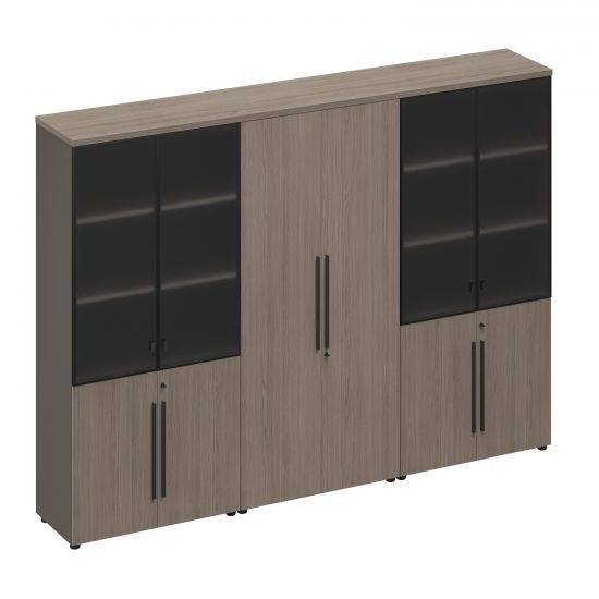 РС 334 Шкаф комбинированный (стекло-одежда-стекло) (271x46x198)