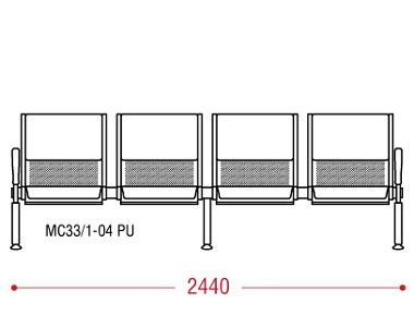 КФ Скай PU 2П четырехместная секция 244х82х66 см