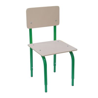 РК2.152 Стул детский на м/к регулируемый (каркас зелёный/бежевый)