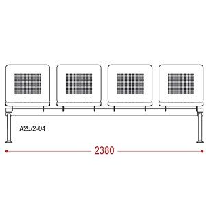 КФ Lucky четырехместная секция 238х91х68 см