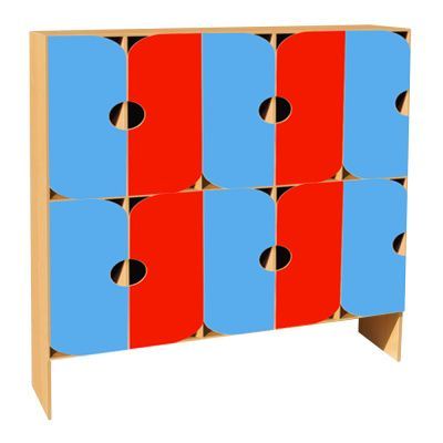 РК ШНД-7 ШКАФ ДВУХЪЯРУСНЫЙ (ЛДСП+МДФ) 10 СЕКЦИЙ