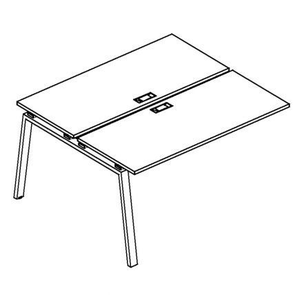 А4 3 173-1 Секция стола рабочей станции м/к TRE (2х120) 120x144x75