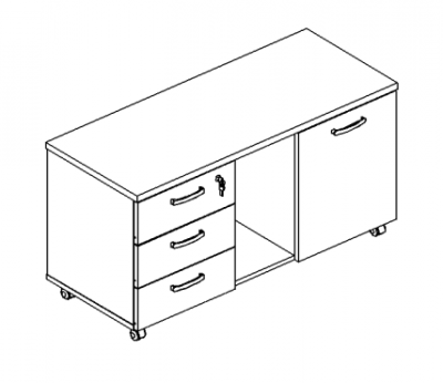 А4 262 Тумба для оргтехники 110x45x57