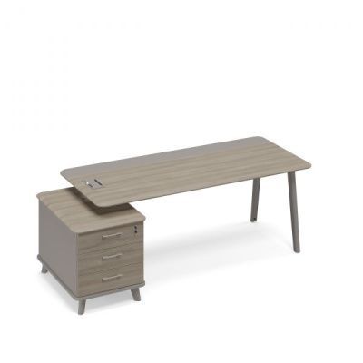 ТМ М1 107  Стол комбинированный на тумбе малой левый (тип 1) 225.8x104.2x75.6 (ШхГхВ)