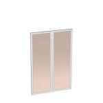 60.0 дверь средняя (правая/левая), стекло тонир. в алюм. рамке 1 шт. (1140х396)