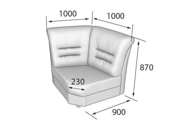 Премьер Секция угловая (1030 х 1030 х 900)