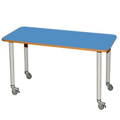 РК603 СТОЛ ДЕТСКИЙ НА ПОВОРОТНЫХ КОЛЁСНЫХ ОПОРАХ ЛДСП ЦВЕТНОЕ