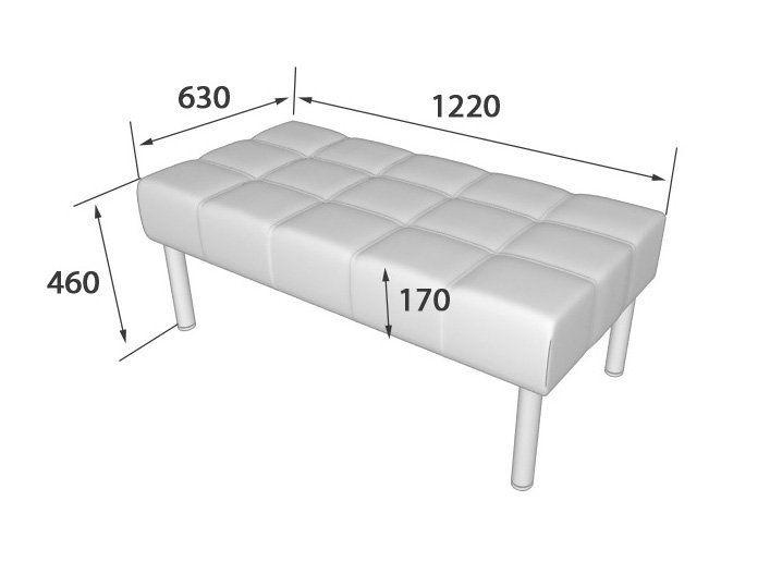 Бизнес Банкетка  (1220 х 620 х 450)