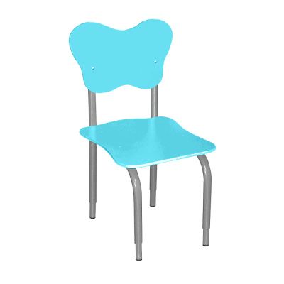 РК2 Стул детский на м/к регулируемый фигурный Бирюза