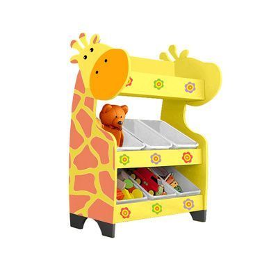 РК Стеллажная наклонная система хранения 25/23 с декорацией жёлтая (серия Жираф)