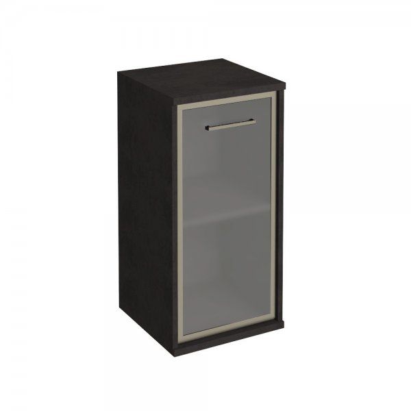 KSU3.2RR Шкаф низкий узкий правый (1 низкая дверь стекло в раме) (400х430х2060)