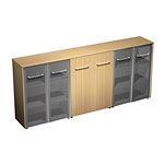 МЕ339 шкаф комбинированный средний (стекло-закрытый-стекло) (274*46*120)