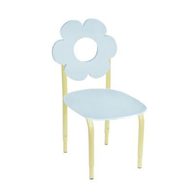 РК2 Стул детский на м/к регулируемый Цветок голубой иней