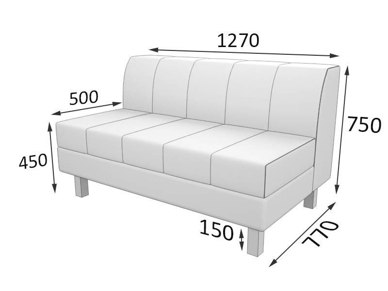 Флагман Секция 2-местная  (1270 х 770 х 735)
