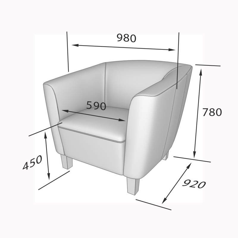 Оксфорд Кресло (950x900x740)