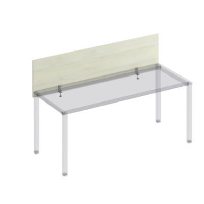 К844 Экран настольный фронтальный с кронштейнами для стола 180  на металлокаркасе КФ