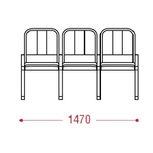 КФ Эра  трехместная секция 147х88х53 см