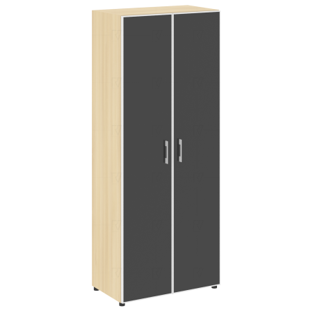 LTST1.10R Black Шкаф высокий широкий (стекло лакобель черное в раме) (800х450х1197)