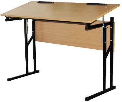 "Бюджет" Стол 2-м с изменяемым наклоном столешницы, № 5-7  (1200*500*700-820)