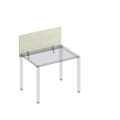 К840 Экран настольный фронтальный с кронштейнами для стола 100 на металлокаркасе КФ