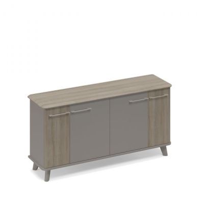 ТМ 341 Шкаф низкий закрытый греденция (опоры мокко) 150x44x87.2