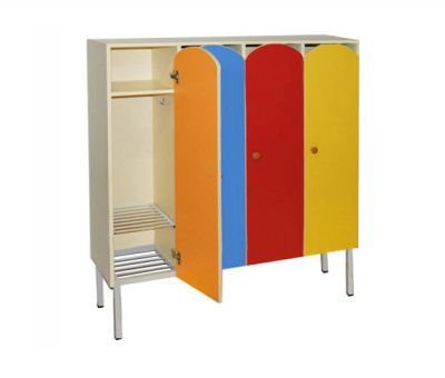 РК ШРР-4 ШКАФ ДЕТСКИЙ  (ЛДСП и МДФ) НА МЕТАЛЛОКАРКАСЕ С РЕШЕТКОЙ