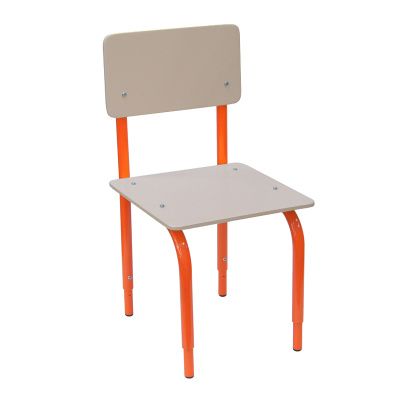 РК2.161 Стул детский на м/к регулируемый (каркас оранжевый/бежевый)