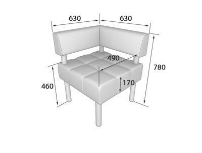 Бизнес Секция  угловая  (620 х 620 х 770)