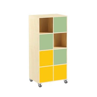 РК Стеллаж 8 двухсекционный мобильный 8 ячеек 732х500х1545мм