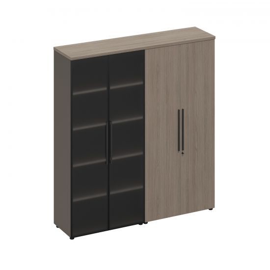 РС 317 Шкаф для документов (стекло-одежда) (181x46x198)