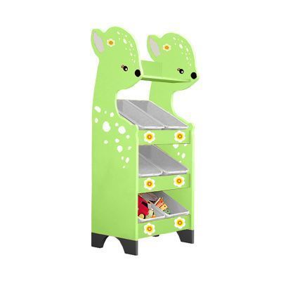 РК Стеллажная наклонная система хранения 33/4 с декорацией лайм (серия Оленёнок)