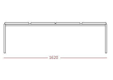 КФ Твист черырехместная секция 162х46,6х40,5 см