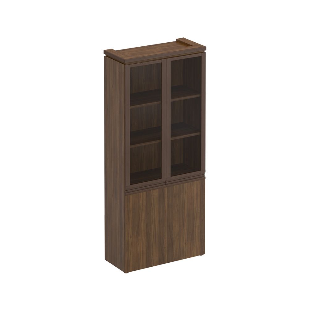 МК343-2 Шкаф для документов со стеклянными дверями (90х40.4х210)