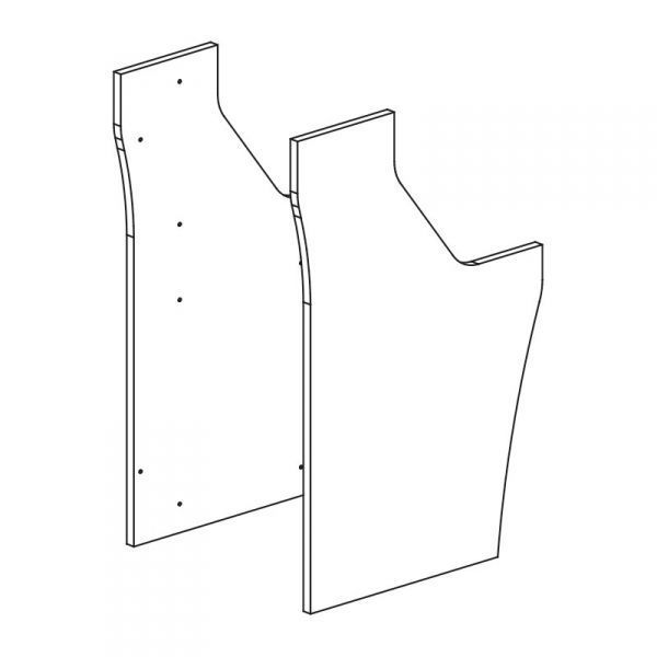 К924 Панель боковая ресепшн комплект (120x81x2.5)