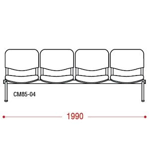 КФ Дали  четырехместная секция 199х82х61 см