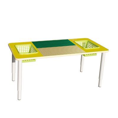 РК26 СТОЛ ДЕТСКИЙ ЛЕГО &quot;ДУПЛО&quot; (2 ПЛАСТИНЫ) БЕЖЕВАЯ+ЗЕЛЁНАЯ