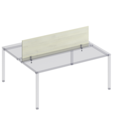 К849 Экран настольный фронтальный с кронштейнами для рабочей станции 180 на металлокаркасе КФ