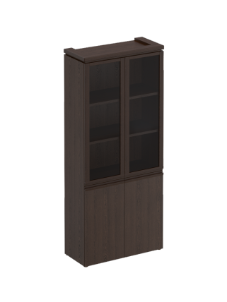 МК343 Шкаф для документов со стеклянными дверями (90.8х40.4х211)