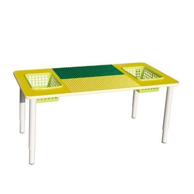 РК26 СТОЛ ДЕТСКИЙ ЛЕГО &quot;ДУПЛО&quot; (2 ПЛАСТИНЫ) ЖЁЛТАЯ+ЗЕЛЁНАЯ