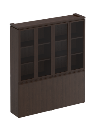 МК360 Шкаф для документов со стеклянными дверями (180.8х40.4х211)