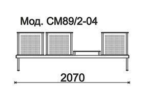 КФ Эмигрант  трехместная секция 207х78х60 см