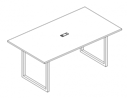 А4 4 124 Стол для переговоров на металлокаркасе QUATTRO 220x100x75 