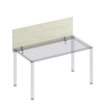 К842 Экран настольный фронтальный с кронштейнами для стола 140  на металлокаркасе КФ