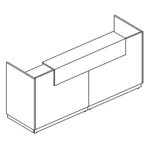 А49834-2 Стойка ресепшн прямая 245х73х115