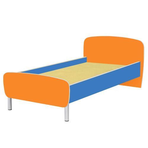 РК14 КРОВАТЬ ДЕТСКАЯ (ЛДСП+МДФ) НА МЕТАЛЛИЧЕСКИХ НОЖКАХ